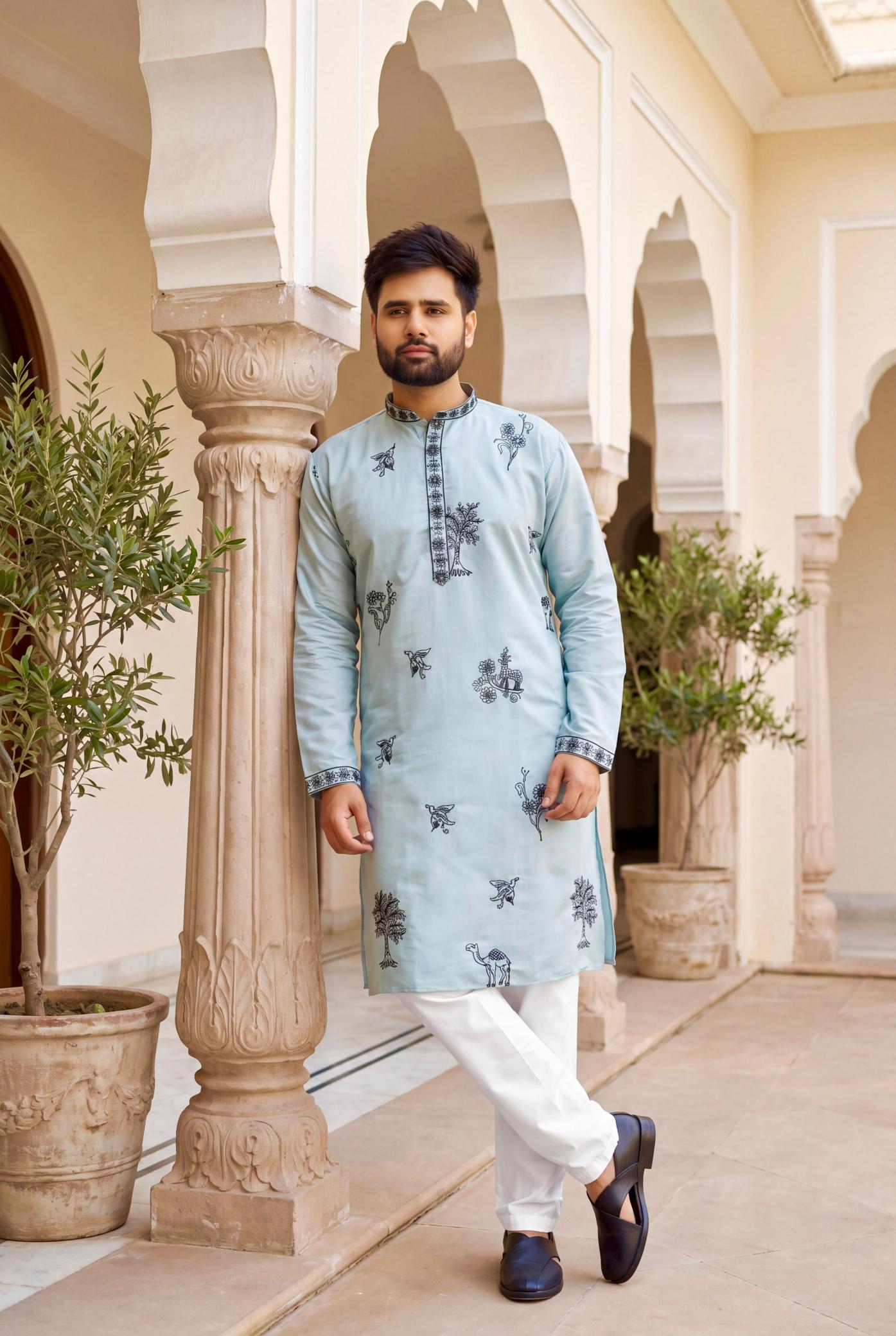 Manyavar Roman Silk Kurtas market in Mumbai Pune