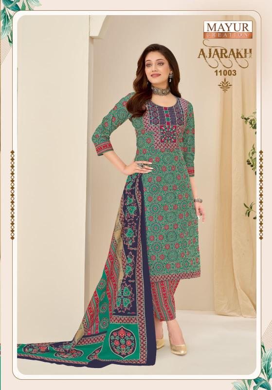 Mayur Ajarakh Vol-11 – Kurti Pant With Dupatta - Wholesale Catalog