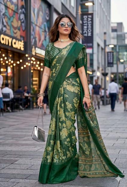 Meera Border Printed Saree wholesale distributors in Mumbai