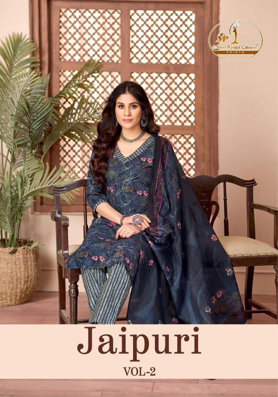 Miss World Jaipuri Vol-2 – Kurti Pant With Dupatta - Wholesale Catalog