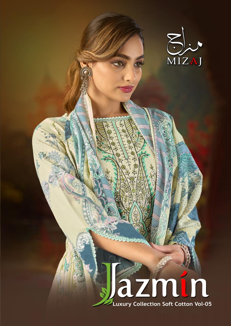 Mizaj Jazmin Vol-5 – Karachi Dress Material - Wholesale Catalog