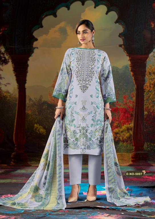 Mizaj Jazmin Vol- 5 – Karachi Readymade Kurti Pant With Dupatta - Wholesale Catalog
