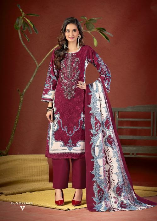 Mizaj M Print Vol-4 – Karachi Dress Material - Wholesale Catalog