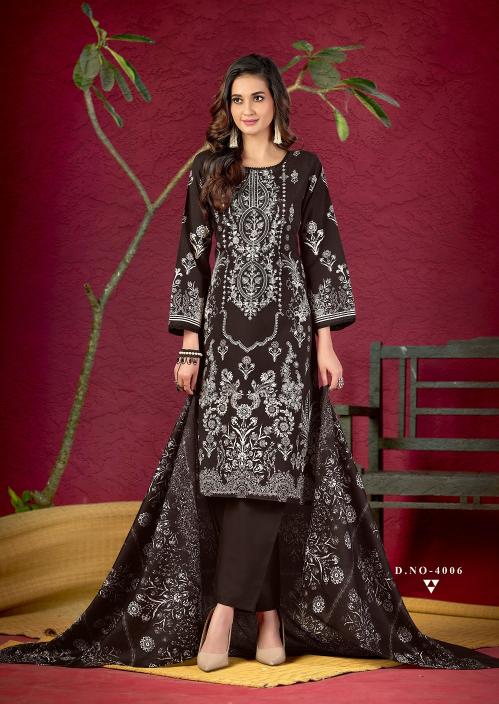 Mizaj M Print Vol-4 – Karachi Dress Material - Wholesale Catalog