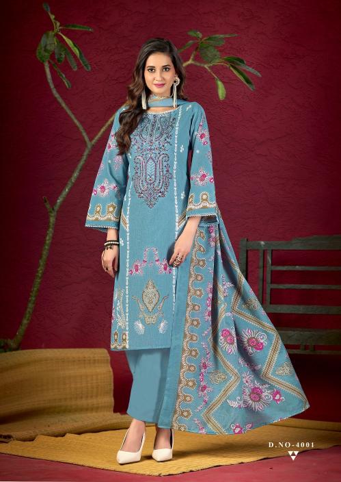 Mizaj M Print Vol-4 – Karachi Dress Material - Wholesale Catalog
