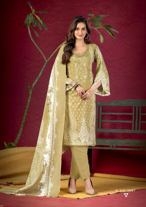 Mizaj M Print Vol-4 – Karachi Kurti Pant With Dupatta - Wholesale Catalog