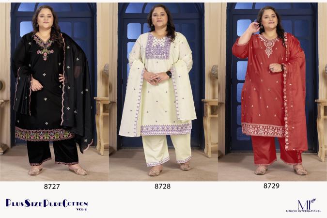 Moksh International Plus Size Pure Cotton vol 2 catalog 3xl kurtis wholesale shop near me