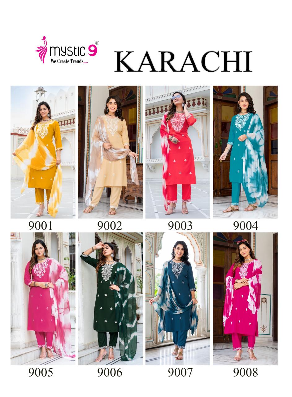 Mystic 9 Karachi Vol 9 catalog branded kurti wholesale in delhi
