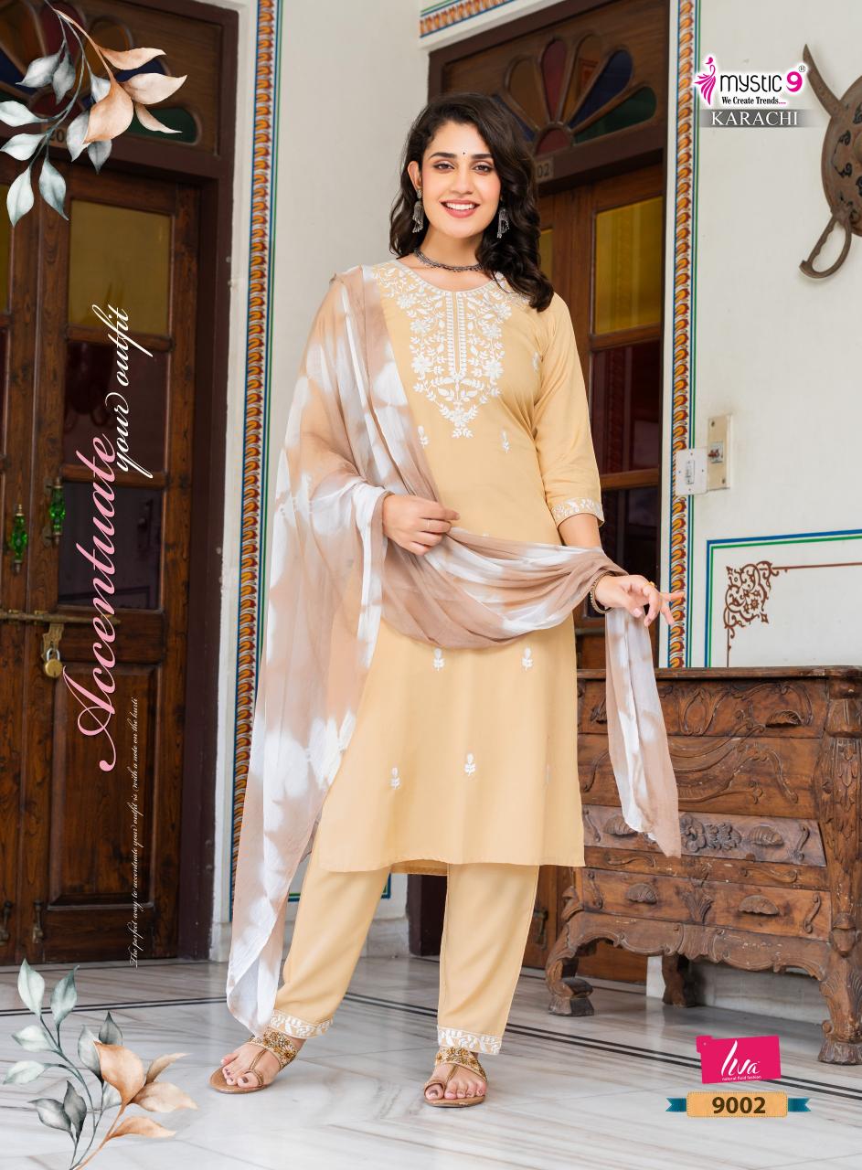 Mystic 9 Karachi Vol 9 catalog branded kurti wholesale in delhi