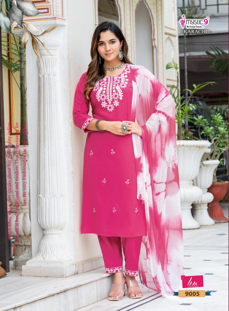 Mystic 9 Karachi Vol 9 catalog branded kurti wholesale in delhi
