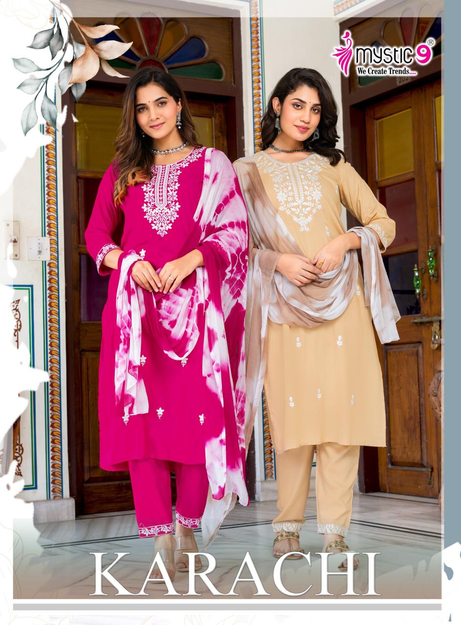 Mystic 9 Karachi Vol 9 catalog branded kurti wholesale in delhi