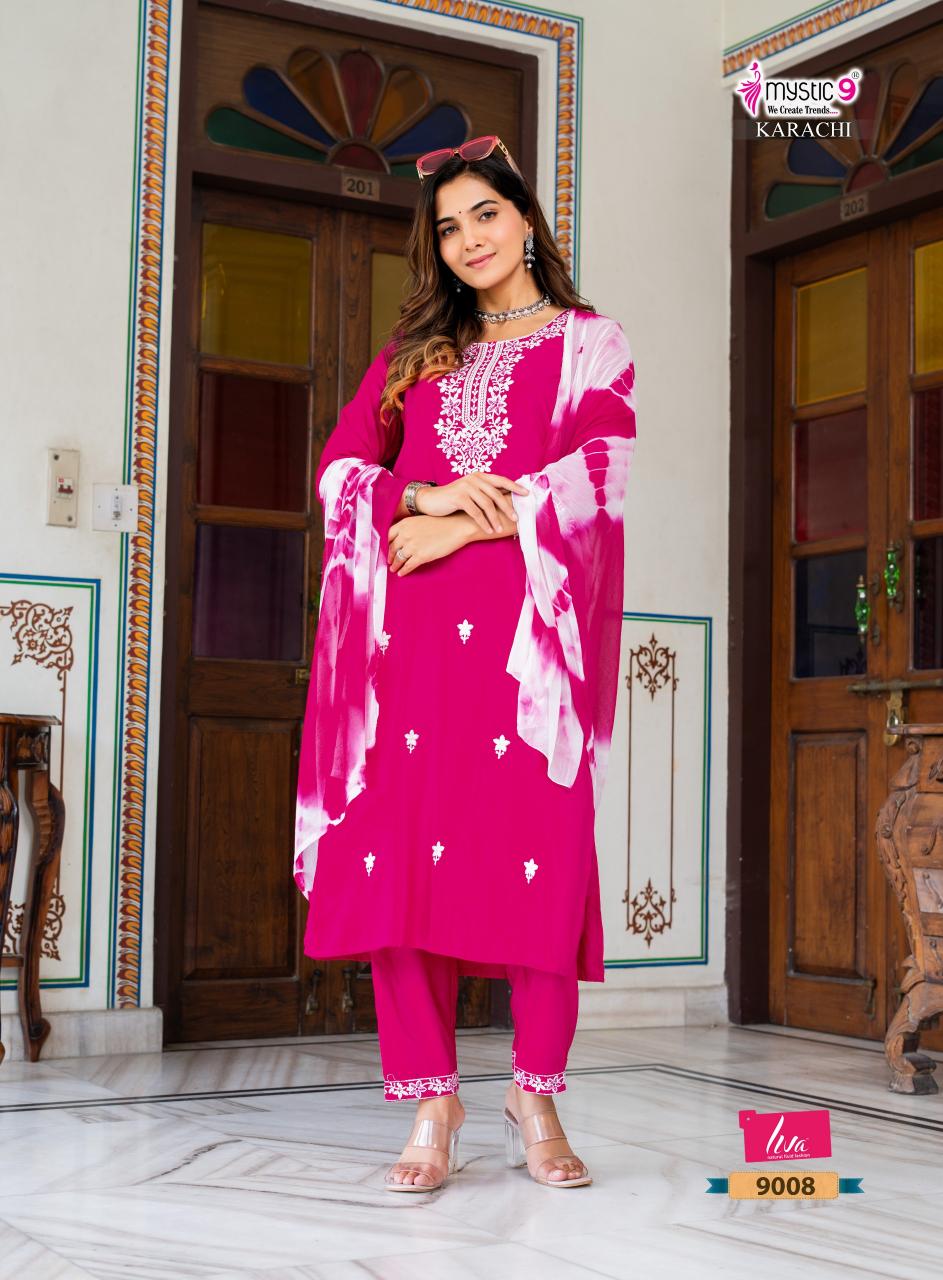 Mystic 9 Karachi Vol 9 catalog branded kurti wholesale in delhi