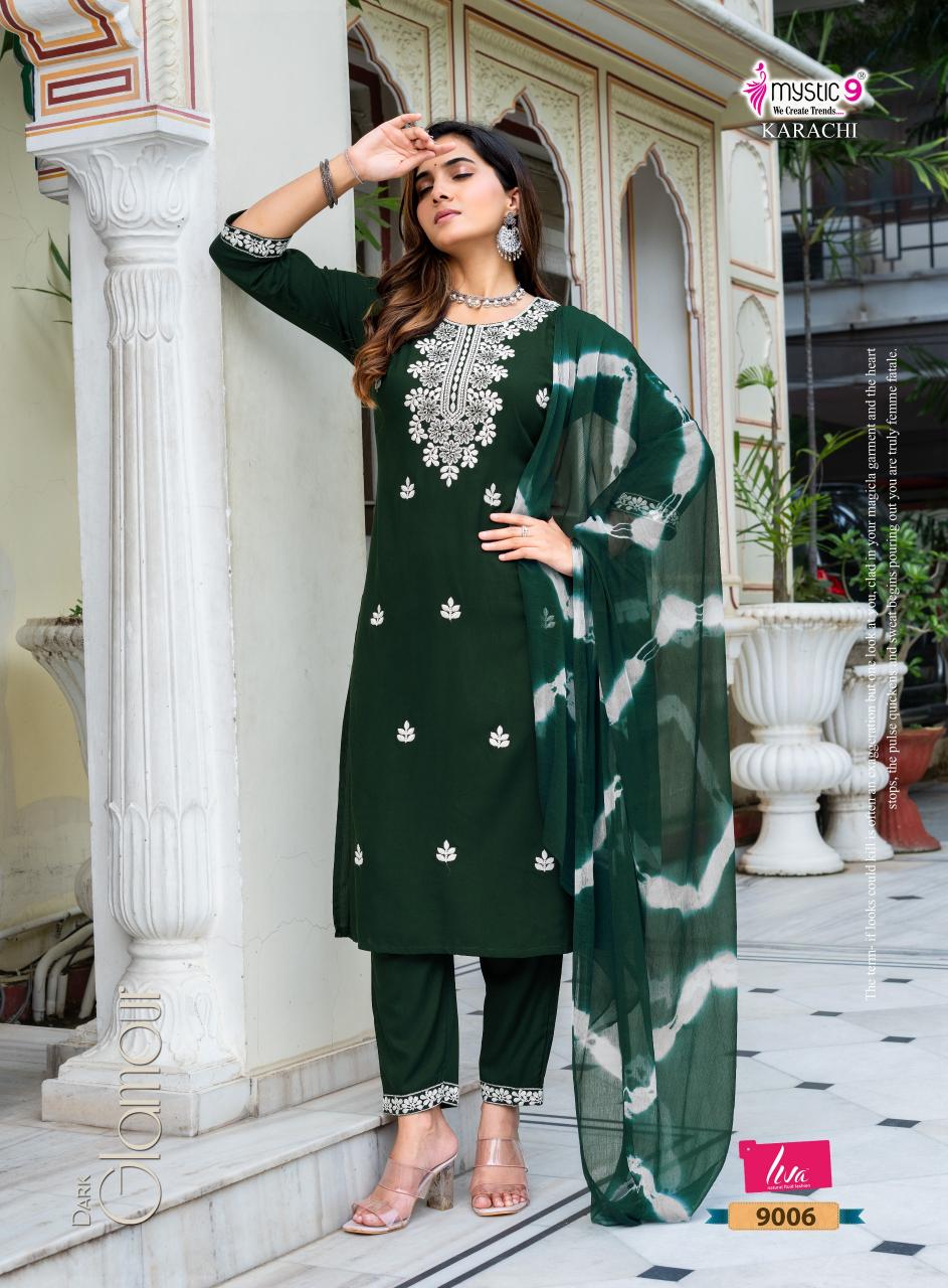 Mystic 9 Karachi Vol 9 catalog branded kurti wholesale in delhi