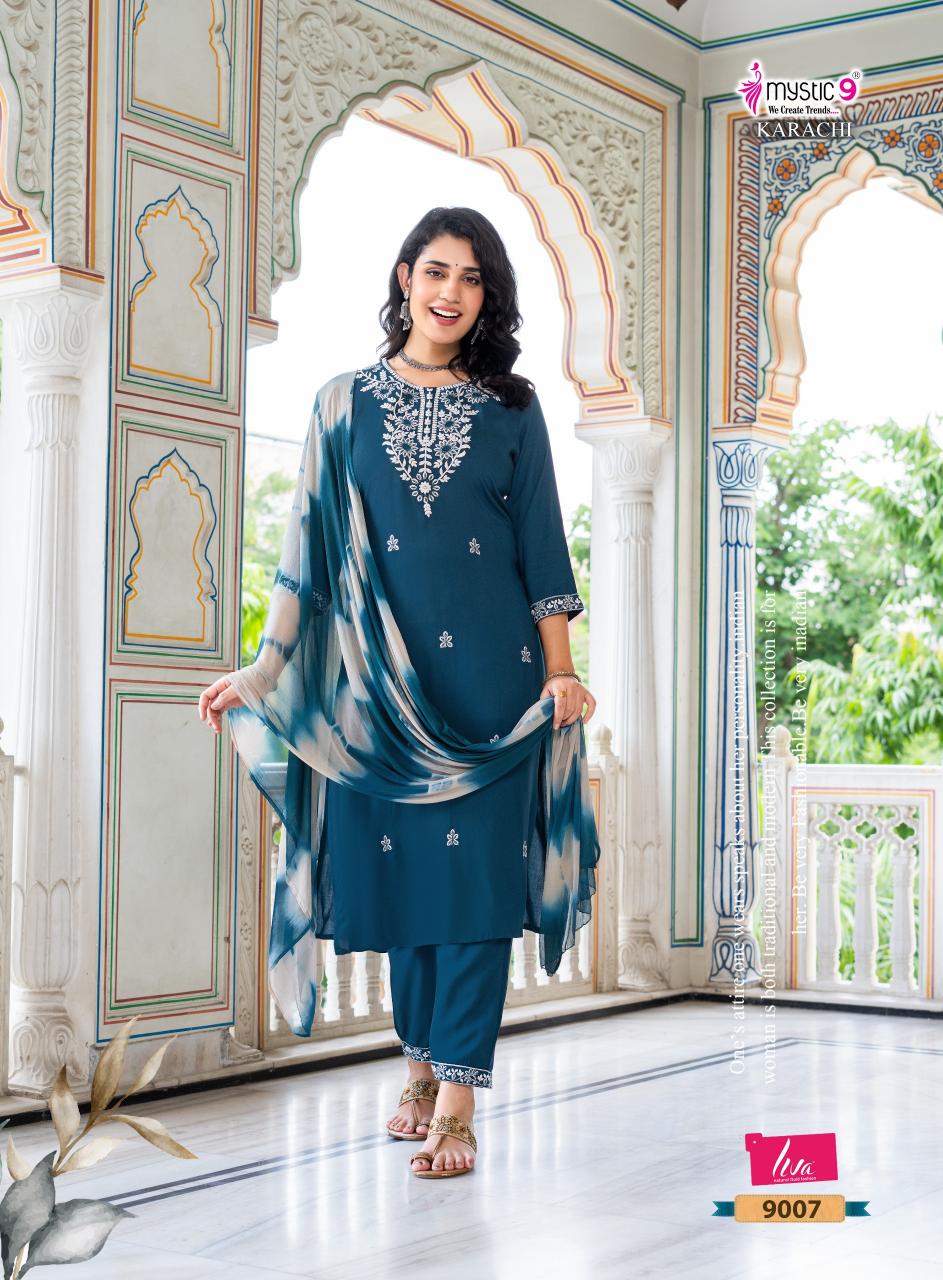 Mystic 9 Karachi Vol 9 catalog branded kurti wholesale in delhi