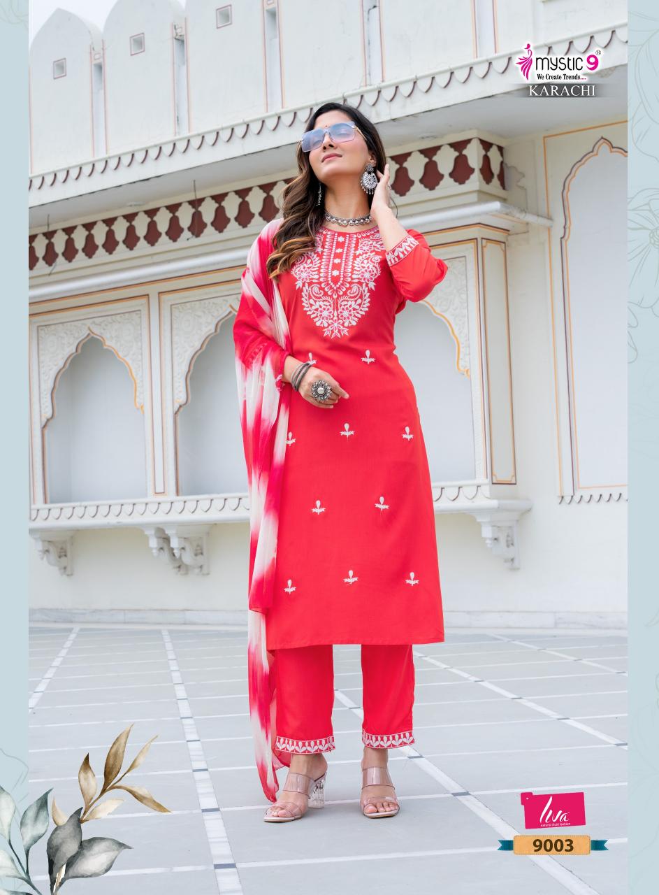 Mystic 9 Karachi Vol 9 catalog branded kurti wholesale in delhi