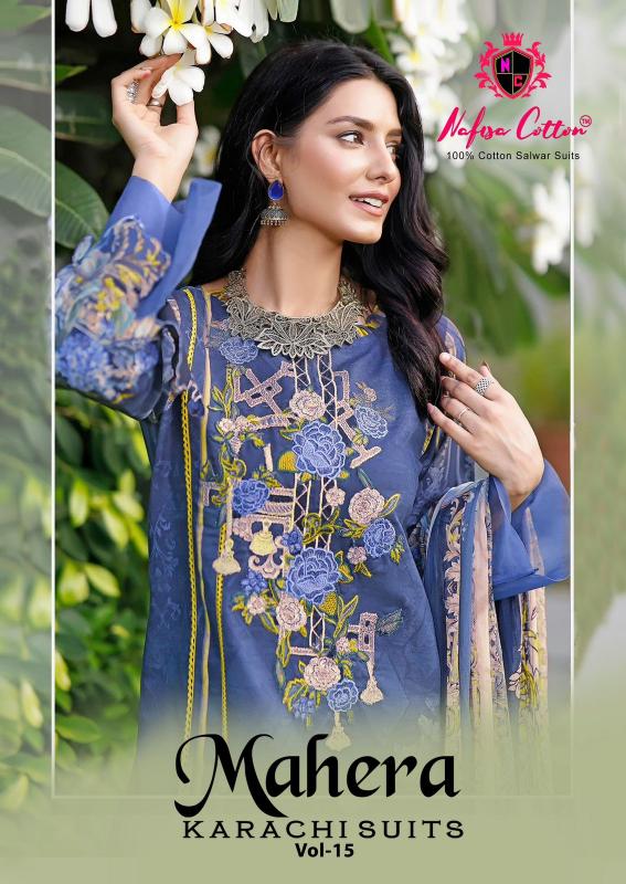 Nafisa Mahera Vol-15 – Karachi Dress Material - Wholesale Catalog