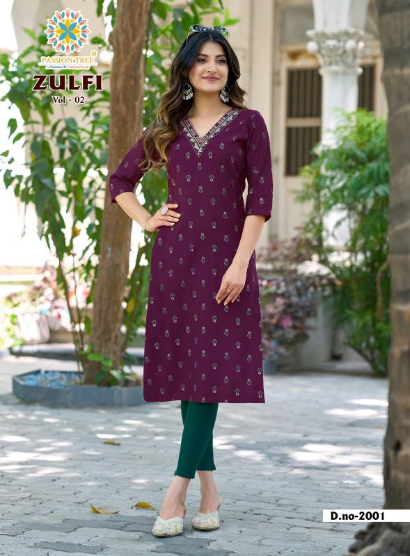 PASSION TREE ZULFI  Vol.2 Kurti wholesale suppliers in Pune