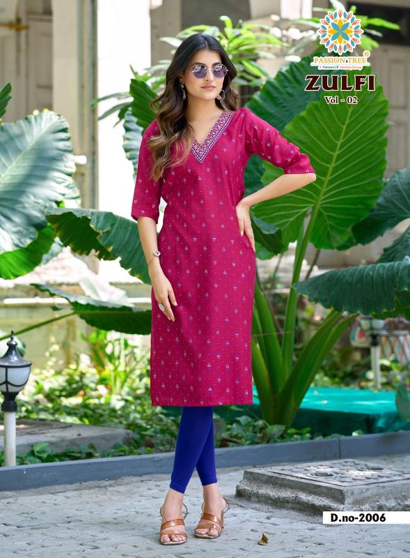 PASSION TREE ZULFI  Vol.2 Kurti wholesale suppliers in Pune
