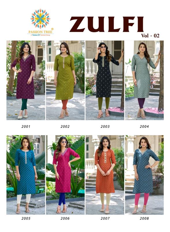 PASSION TREE ZULFI  Vol.2 Kurti wholesale suppliers in Pune