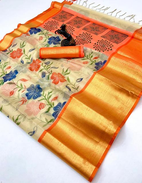 Premium Orgenga Tissue sarees e commerce product
