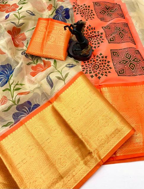 Premium Orgenga Tissue sarees e commerce product