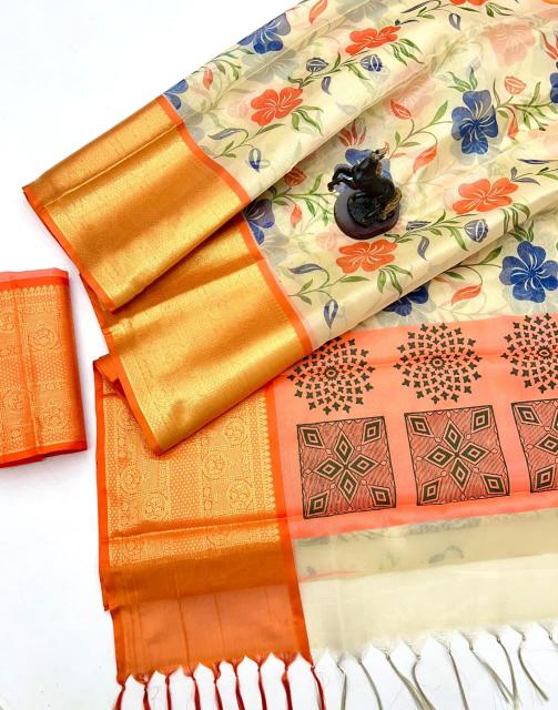 Premium Orgenga Tissue sarees e commerce product