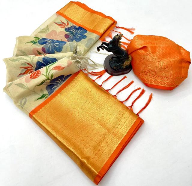Premium Orgenga Tissue sarees e commerce product