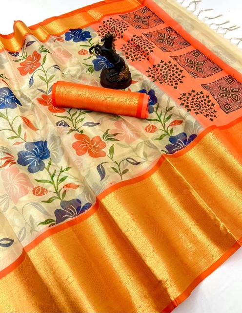 Premium Orgenga Tissue sarees e commerce product