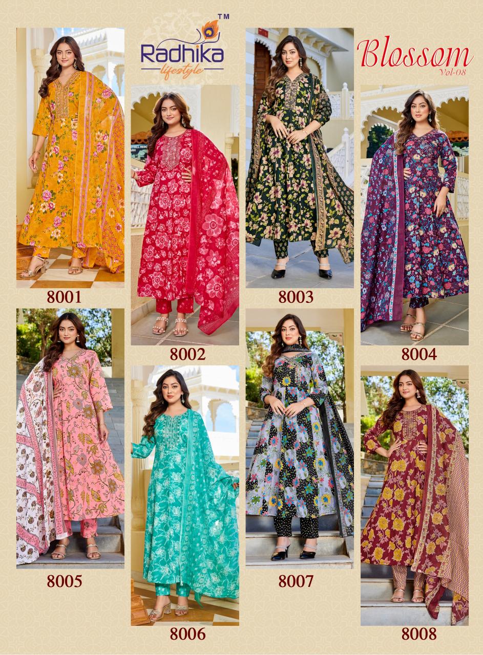 RADHIKA lifestyle BLOSSOM  VOL8 Kurti wholesale market in Surat