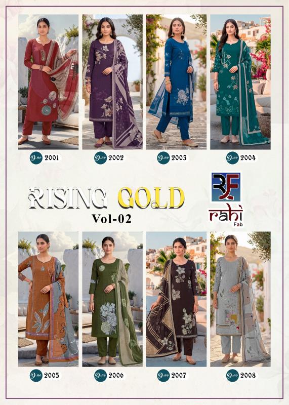 Rahi Rising Gold Vol-2 Wholesale dress materials suppliers in Ahmedabad