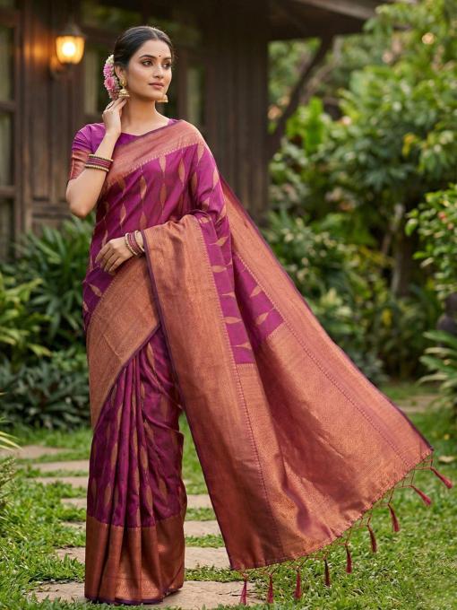 RAJSI SILK by SHREE SHYAM FASHION fancy designer Soft SILK BLEND fabric saree wholesale with Fancy latkan