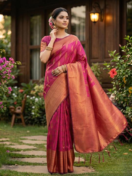 RAJSI SILK by SHREE SHYAM FASHION fancy designer Soft SILK BLEND fabric saree wholesale with Fancy latkan