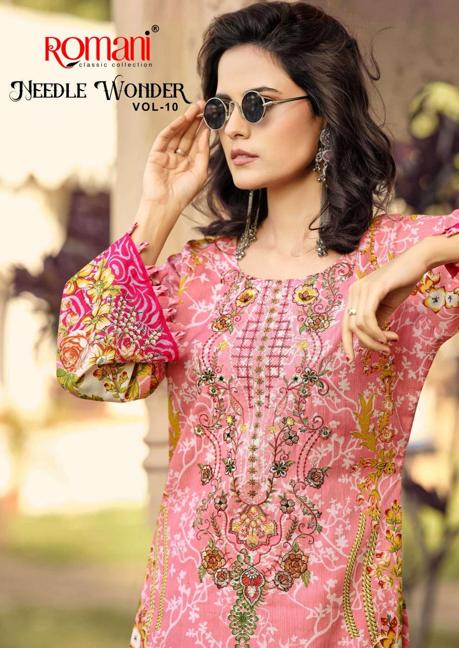 Romani Needle Wonder Vol-10 – Pakistani Kurti Pant With Dupatta - Wholesale Catalog