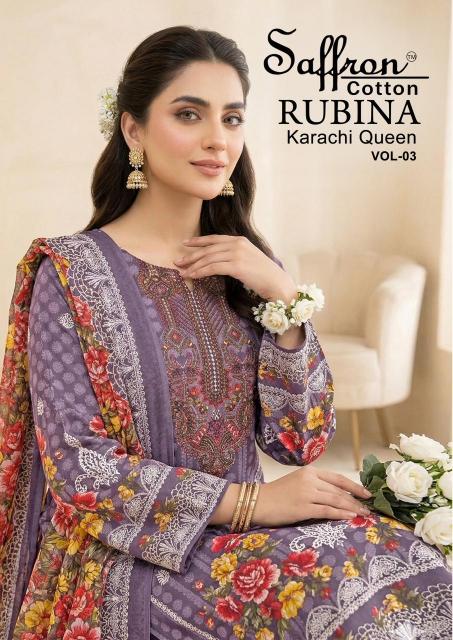 Saffron Rubina Vol-3 – Karachi Dress Material - Wholesale Catalog