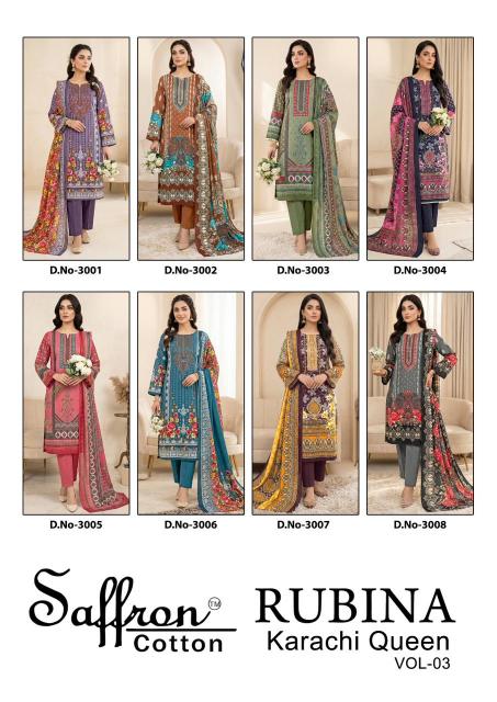 Saffron Rubina Vol-3 – Karachi Dress Material - Wholesale Catalog