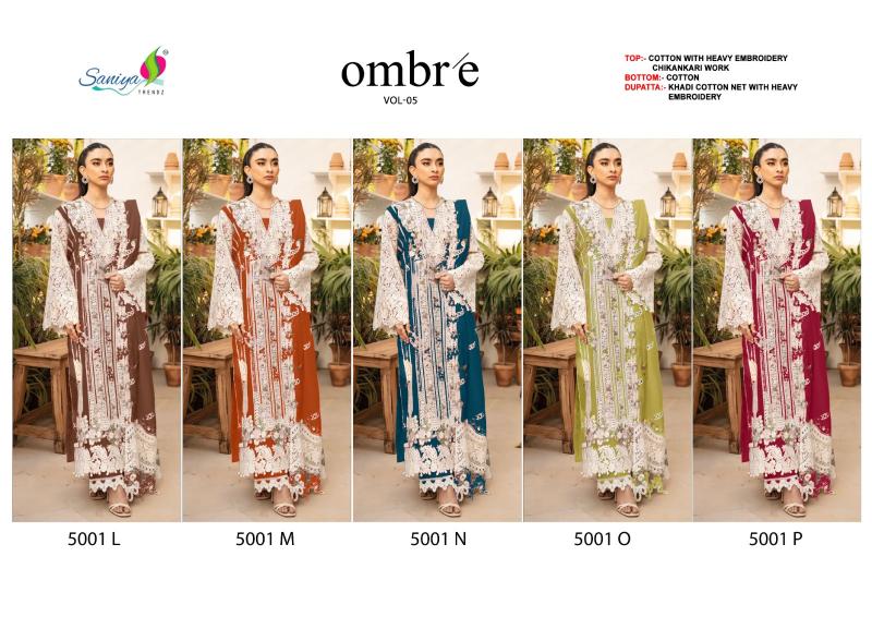 SANIYA TRENDZ OMBRÉ VOL-05 Wholesale salwar suits in Ahmedabad