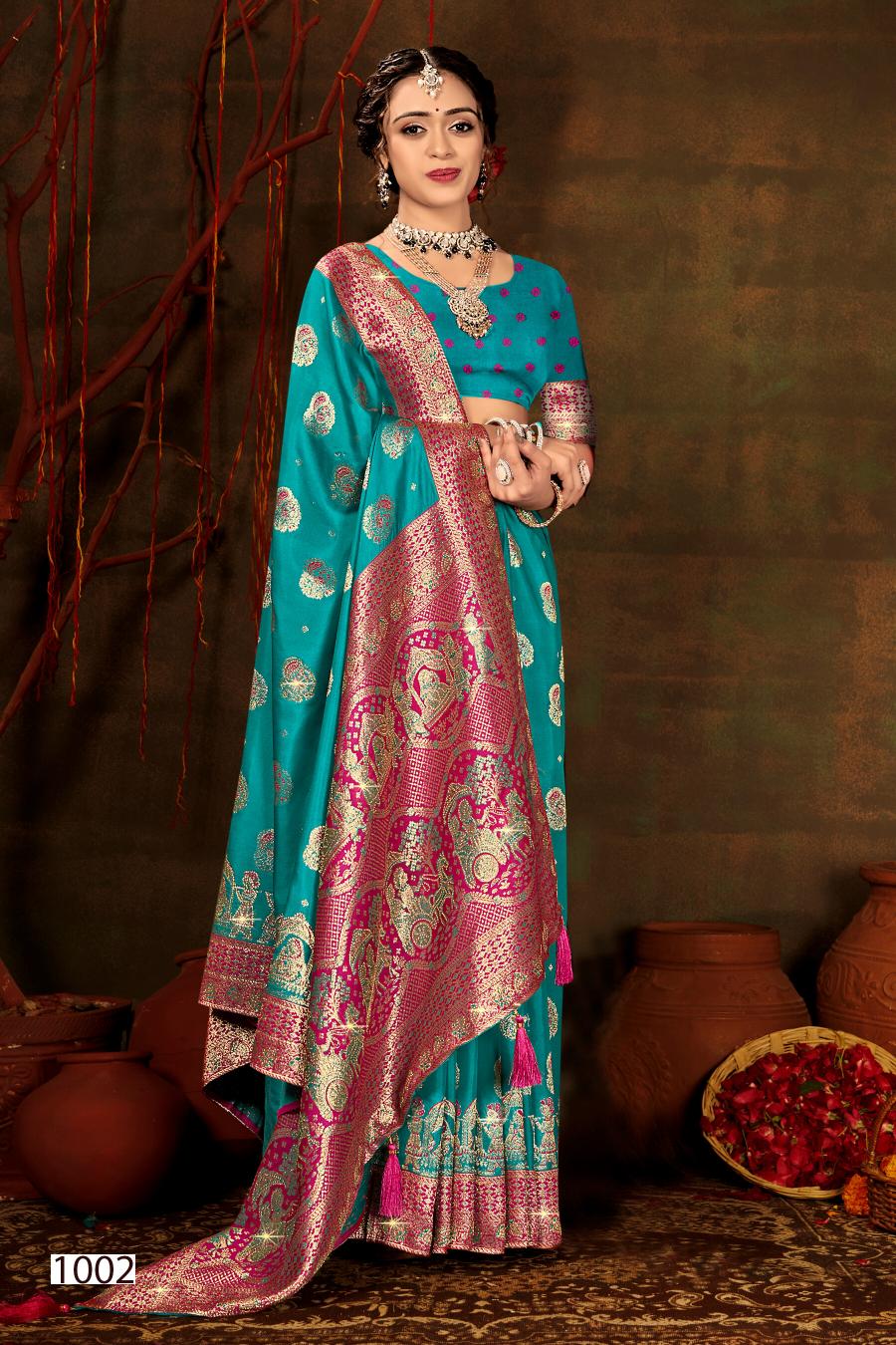 Saroj Polki silk saroski vol.4 silk saree in surat with price wholesale