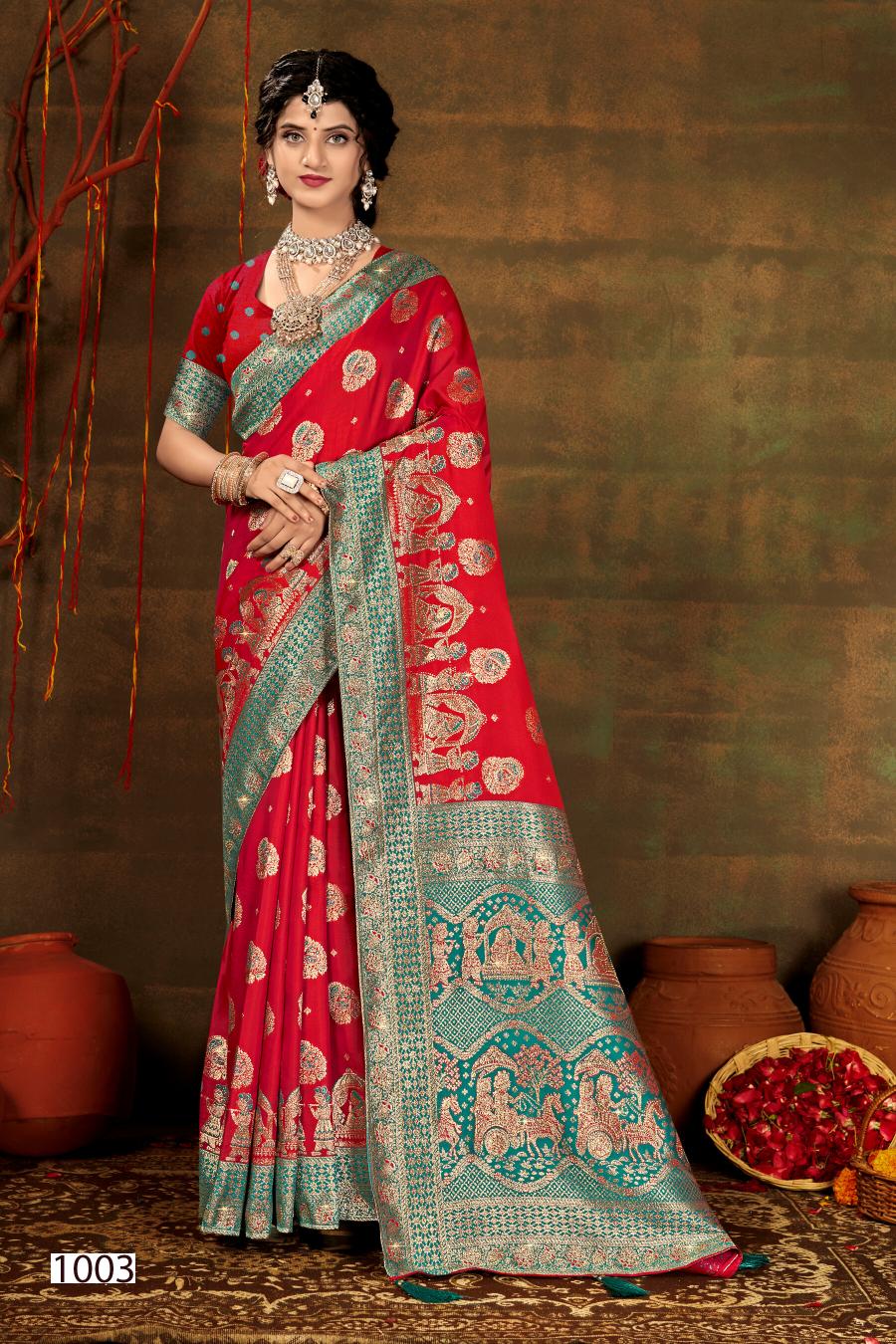 Saroj Polki silk saroski vol.4 silk saree in surat with price wholesale
