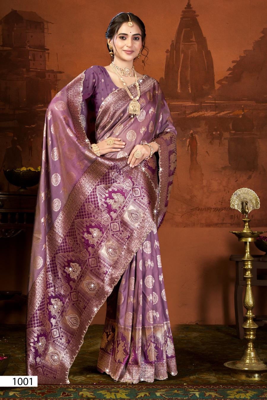 Saroj Purnima silk jharkan vol.1 Silk saree in surat with price wholesale