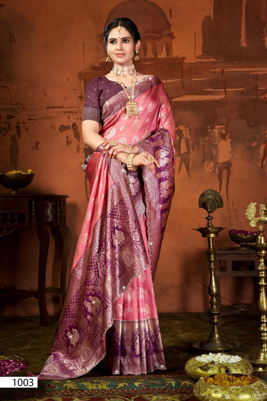 Saroj Purnima silk jharkan vol.1 Silk saree in surat with price wholesale