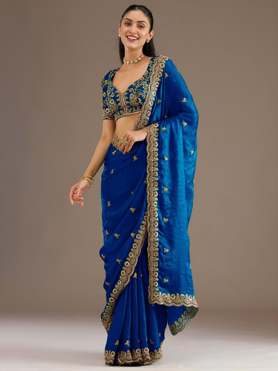 Shahi rang Indian wholesale sarees