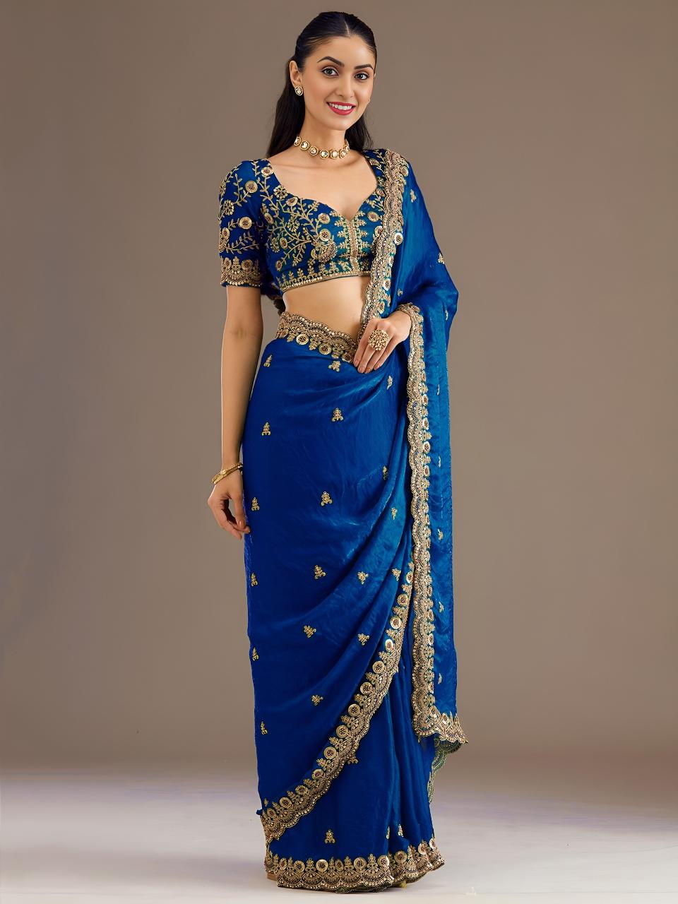 Shahi rang Indian wholesale sarees