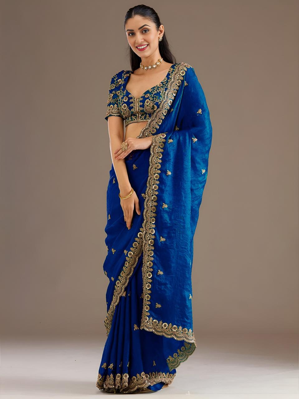 Shahi rang Indian wholesale sarees
