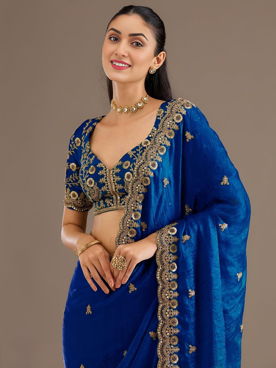 Shahi rang Indian wholesale sarees