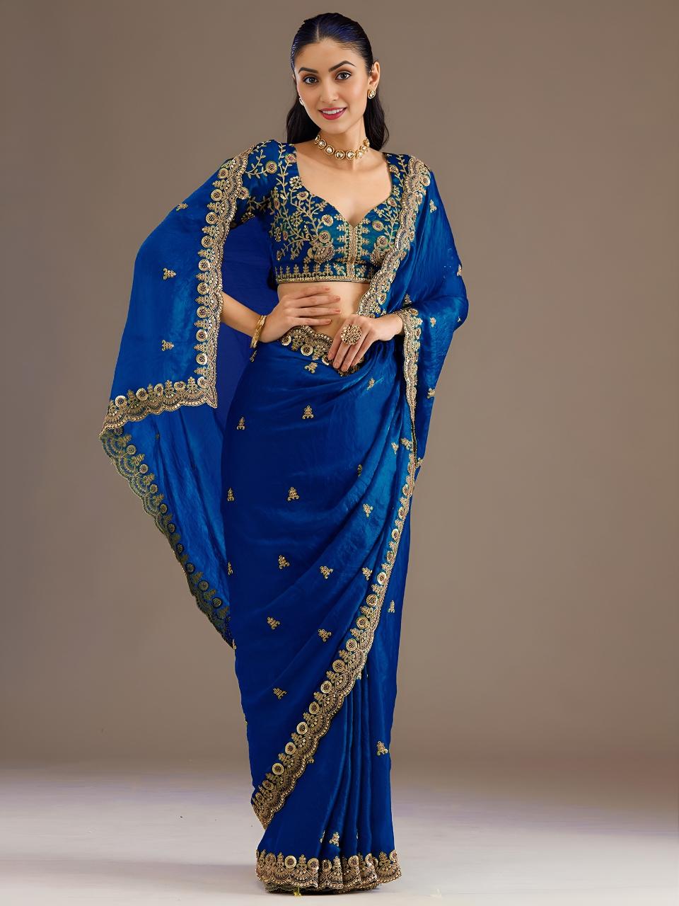Shahi rang Indian wholesale sarees