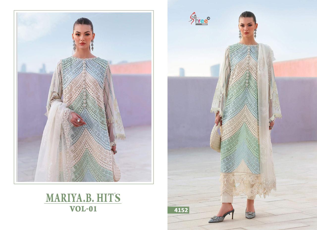 Shree Fabs Mariya B Hits vol 1 catalog Chiffon Dupatta pakistani suits wholesale in pakistan