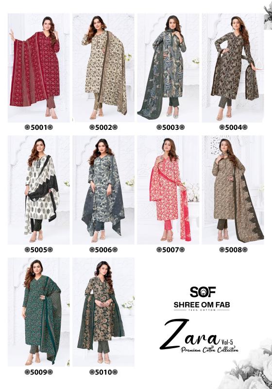 Sof Zara Vol-5 – Dress Material - Wholesale Catalog
