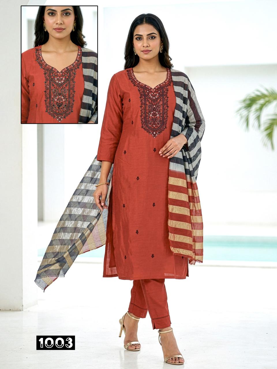 Srishty ROMAN  Wholesale dress materials suppliers in India