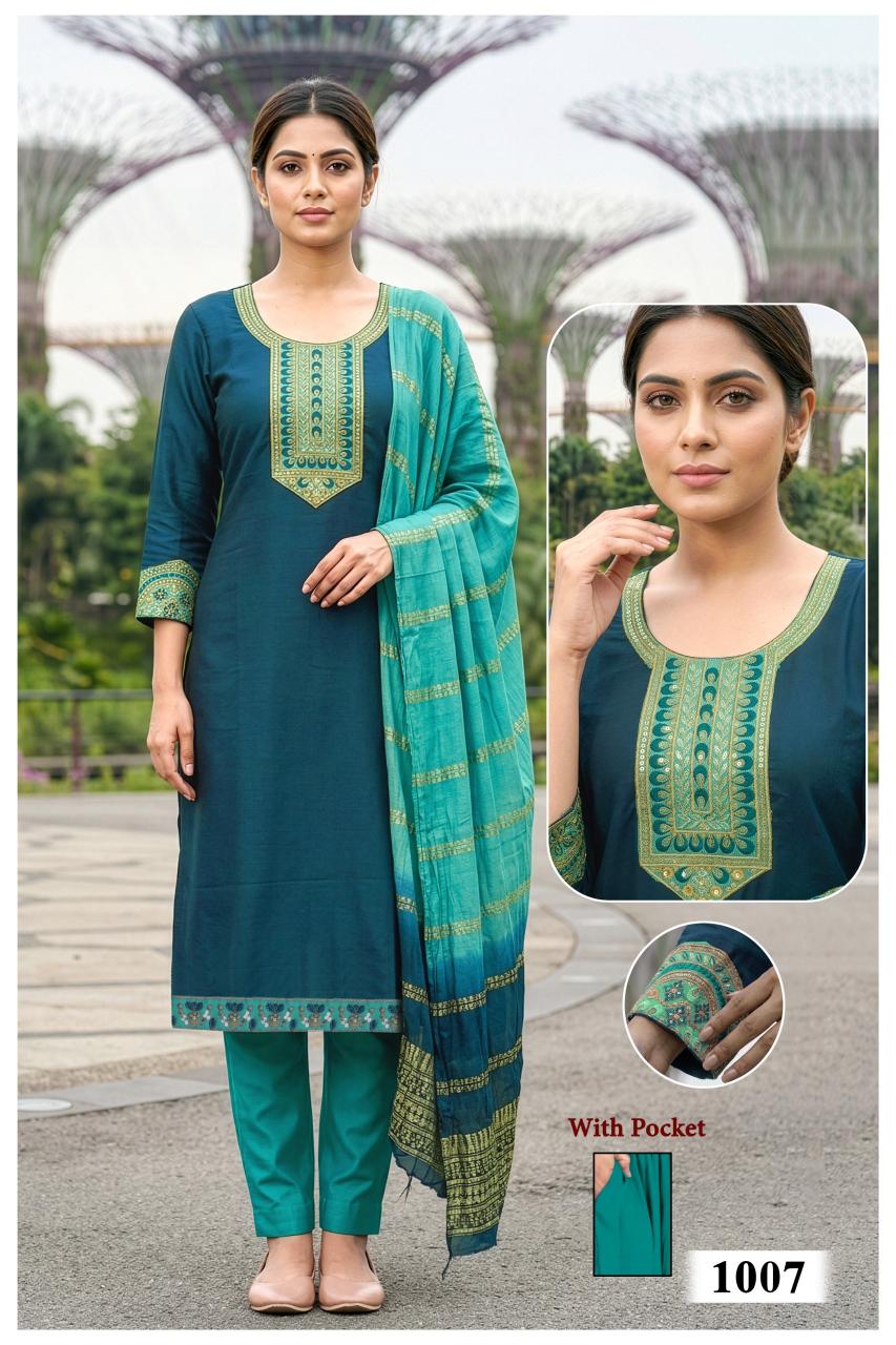 SUHANI RIYON DISCHARGE PRINT Dress material manufacturers in India