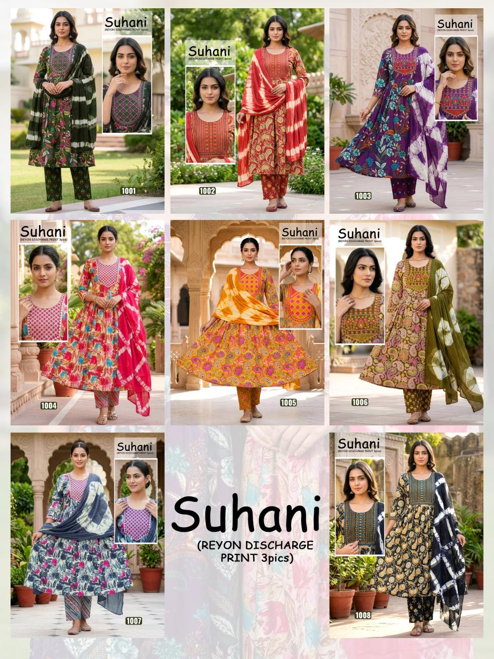SUHANI RIYON DISCHARGE PRINT Dress material manufacturers in India